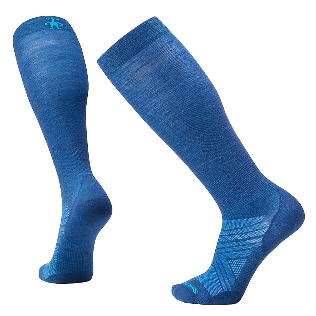 Smartwool Ski Zero Cushion Extra Stretch OTC Sock Men's in Alpine Blue